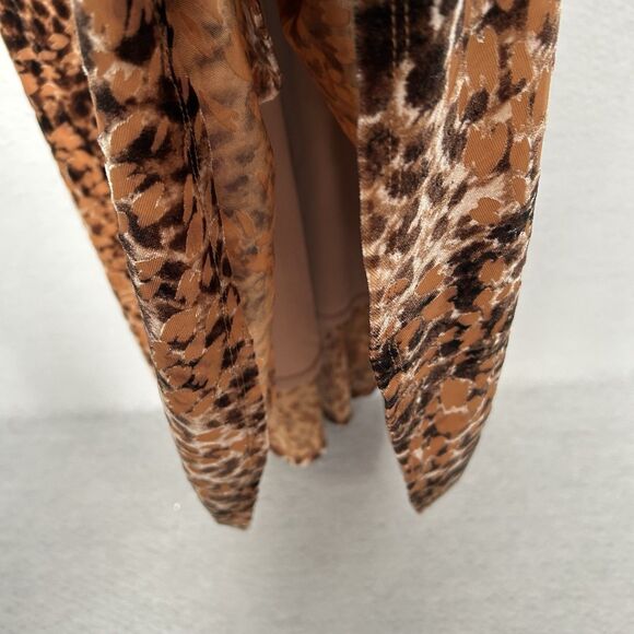 Nurture Dress Women 2X Brown Velvet Burnout Faux Wrap Midi Plus Boho Cottage NWT - Picture 14 of 16